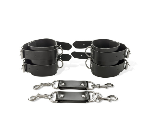 Наручники мужские Art of Sex - Handcuffs Dragons man из эко кожи, Черный