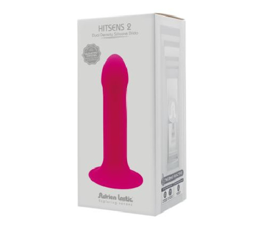 Дилдо с присоской Adrien Lastic Hitsens 2 Pink, отлично для страпона, макс диаметр 4см, длина 16,7см