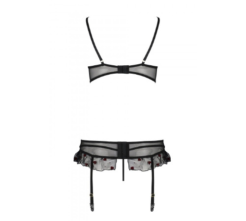 Сексуальний комплект з поясом для панчіх LOVELIA SET black XXL/XXXL - Passion