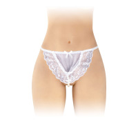 Трусики-стрінги з перлинною ниткою Fashion Secret KATIA White