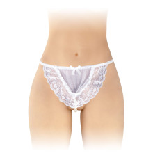 Трусики-стринги с жемчужной ниткой Fashion Secret KATIA White