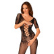 Сетчатый бодистокинг с цветочным рисунком Obsessive Bodystocking F238 S/M/L, black, с доступом