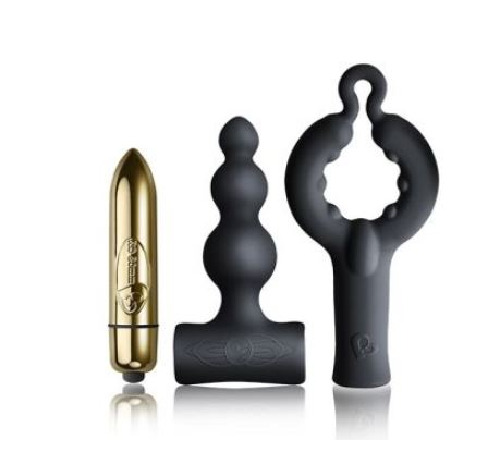 Вибронабор Rocks Off Silhouette - Be Mine: анальный стимулятор, эрекционное кольцо и вибропуля
