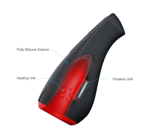 Мастурбатор Otouch AIRTURN 1, 7 режимів вібрації, 2 рівні підігріву, лічильник фрикцій