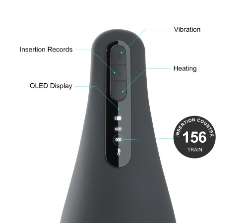 Мастурбатор Otouch AIRTURN 1, 7 режимів вібрації, 2 рівні підігріву, лічильник фрикцій