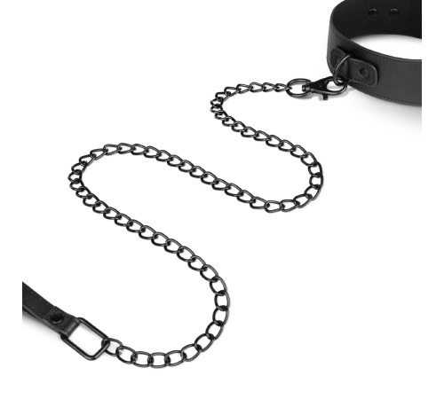 Ошейник с поводком Bedroom Fantasies: Faux Leather Collar & Chain