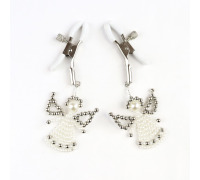 Зажимы украшение на соски Angel, серебро