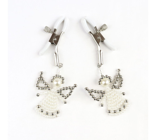 Зажимы украшение на соски Angel, серебро