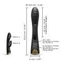 Вибратор-кролик с подогревом Dorcel FLEXI RABBIT BLACK, гибкий ствол