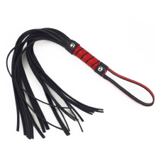 Плеть BDSM NeDlyaskuki, Эко кожа Черно/Красная