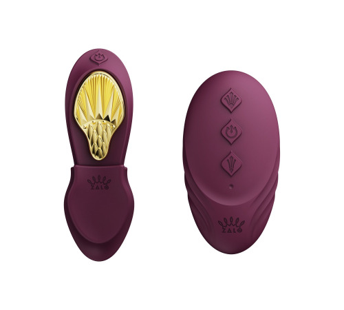 Смартвибратор в трусики Zalo — AYA Velvet Purple, насадка и пульт ДУ