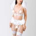 Сексуальный комплект белья Angel, размер XS-M, цвет Белый