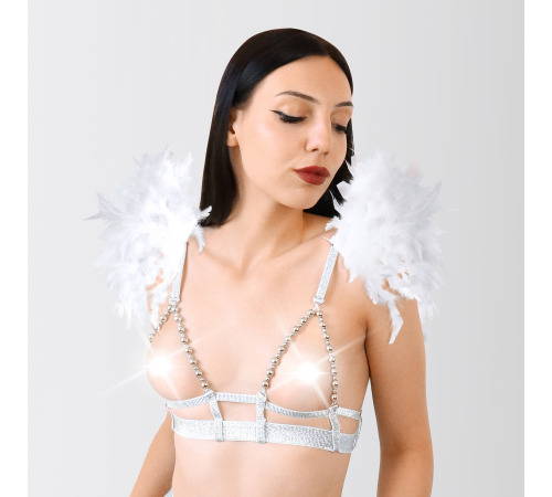 Сексуальний комплект білизни Angel розмір XS-M, колір Білий