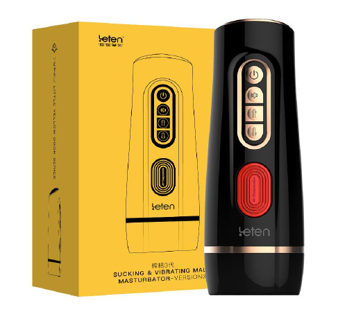 Мастурбатор Leten Masturbator v3 з вібрацією, голосом і з автоматично змінною Тугість каналу