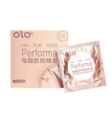 Ультратонкие презервативы с эффектом пролонгации OLO Performa с гилауроной кислотой в качестве смазки 3 шт