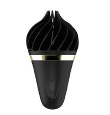 Мороженка спиннатор Satisfyer Lay-On - Sweet Treat Black/Gold, 10 режимов работы, водонепроницаемая