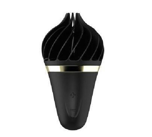 Мороженка спиннатор Satisfyer Lay-On - Sweet Treat Black/Gold, 10 режимов работы, водонепроницаемая