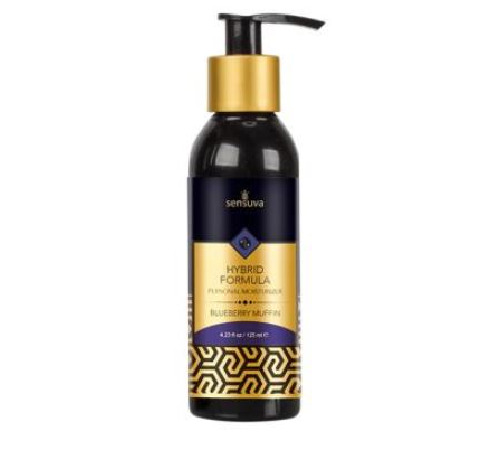 Смазка водно-силиконовая Sensuva Hybrid Blueberry Muffin (125мл) без сахара, можно для оральных ласк