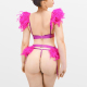 Сексуальний комплект білизни Angel, розмір L-2XL, колір Фуксія