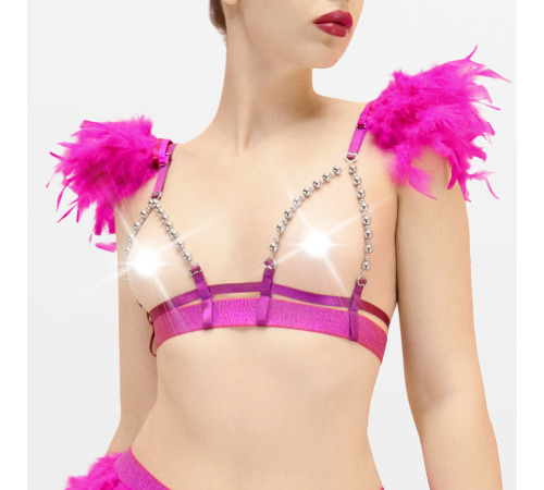 Сексуальний комплект білизни Angel, розмір L-2XL, колір Фуксія