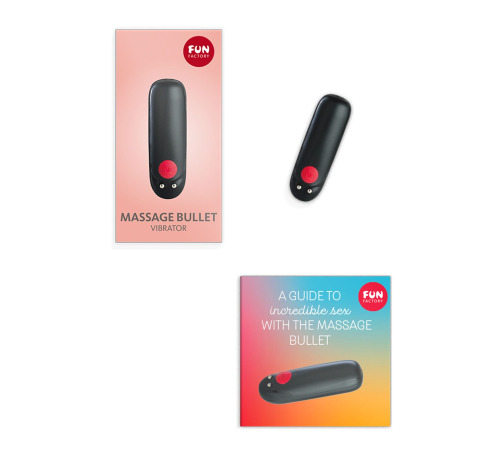 Віброкуля Fun Factory Massage BULLET, чорна, діаметр 2,5 см, 3 швидкості, 3 малюнки вібрації