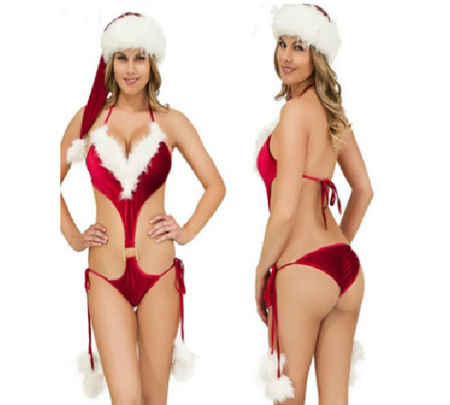 Ролевой сексуальный костюм Санты, размер XS - L