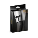 Гартер на ногу Bijoux Pour Toi - WITH BOW Black, сексуальная подвязка с бантиком, экокожа