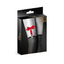 Гартер на ногу Bijoux Pour Toi - WITH BOW Red, сексуальная подвязка с бантиком, экокожа