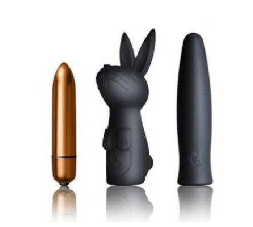 Вибронабор Rocks Off Silhouette — Dark Desires: вибропуля и две силиконовые насадки