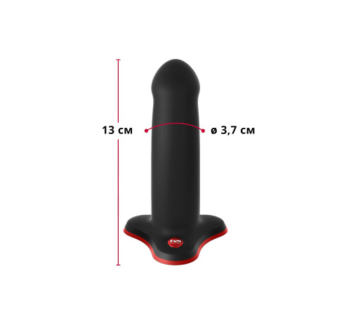 Фалоімітатор Fun Factory AMOR, чорний, довжина 14,6 см, діаметр 3,7 см, вигнутий