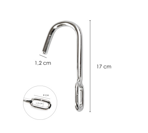 Металлический анальный крюк №7