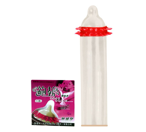 Презервативы с усиками и шипами 1 шт розовая упаковка