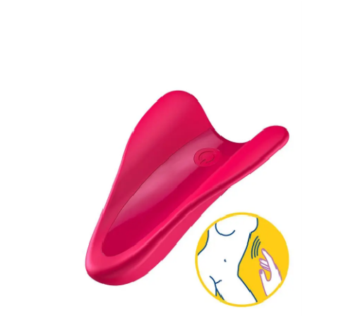 Вибратор эргономичной формы на палец Satisfyer High Fly Red