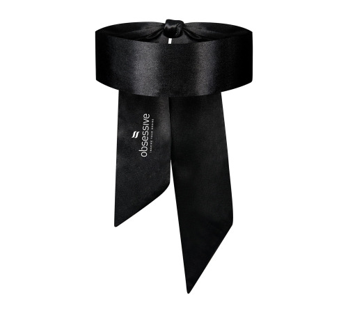 Атласная маска-повязка Obsessive Blindfold black One size, черная