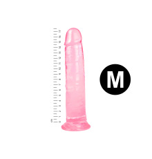 Гелевый реалистичный фаллоимитато Denis размер M, Длина 17,5 см, Диаметр 3,4 см, Розовый