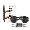 Наручники мужские Art of Sex - Handcuffs Dragons man из эко кожи, Черный