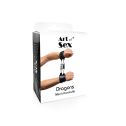 Наручники мужские Art of Sex - Handcuffs Dragons man из эко кожи, Черный