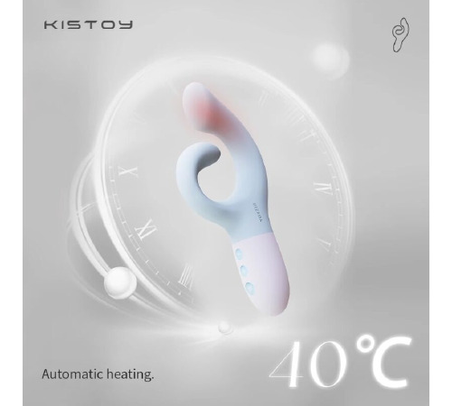 Вібратор-кролик для точки G KISTOY Big G, вигнутий відросток, автоматичний підігрів