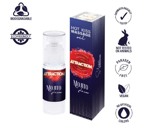 Съедобное массажное масло MAI Attraction Mojito Hot Kiss (50 мл)