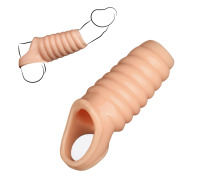 Насадка на пенис гелевая Телесная