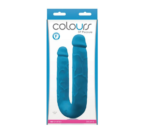 Двойной фаллоимитатор COLOURS DP PLEASURES BLUE               