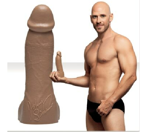Фалоімітатор Fleshlight Guys: Johnny Sins Dildo, за зліпком пеніса, лисий з Браззерс