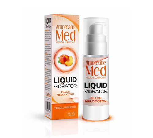 Лубрикант з ефектом вібрації Amoreane Med Liquid Vibrator Peach (30 мл)