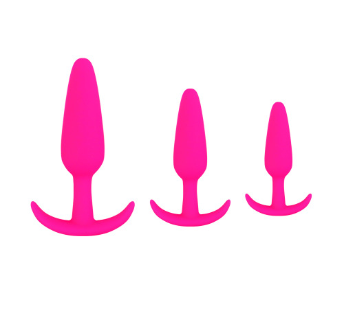 Анальна пробка Velvet Bullet М, оксамитовий силікон, рожевий колір