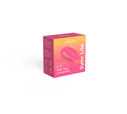 Смарт-вибратор для пар We-Vibe Sync Lite Pink, 10 виброрежимов, можно совмещать с проникающим сексом