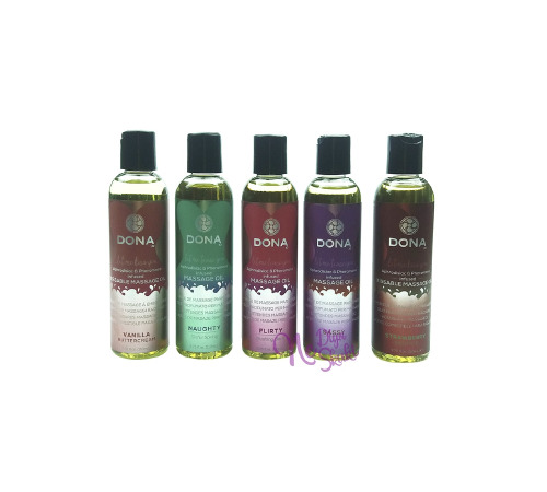 Масажна олія DONA Massage Oil SASSY – TROPICAL TEASE (110 мл) з феромонами та афродизіаками