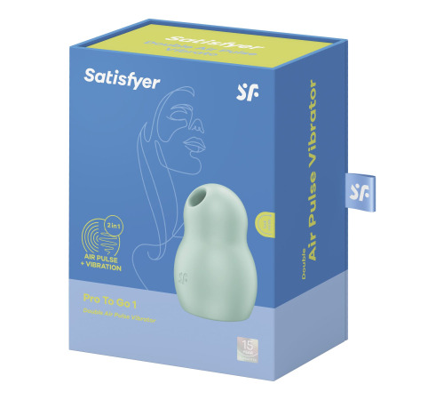 Вакуумний стимулятор з вібрацією Satisfyer Pro To Go 1 Mint