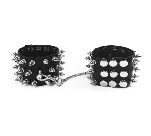 Наручники с шипами, кожа Art of Sex - Rose Spiked Leather Handcuffs