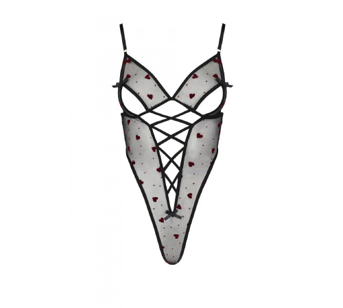 Эротическое боди с рисунком LOVELIA BODY black S/M - Passion