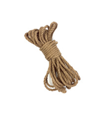 Джутовая веревка BDSM 8 метров, 6 мм, цвет натруальный